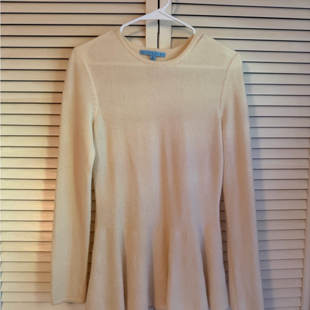 Vintage Antonio Melani Cashmere Peplum Sweater